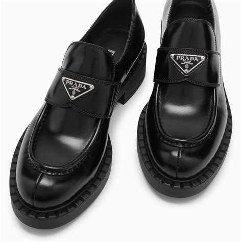 prada loafers chocolate brushed|Prada suede loafer.